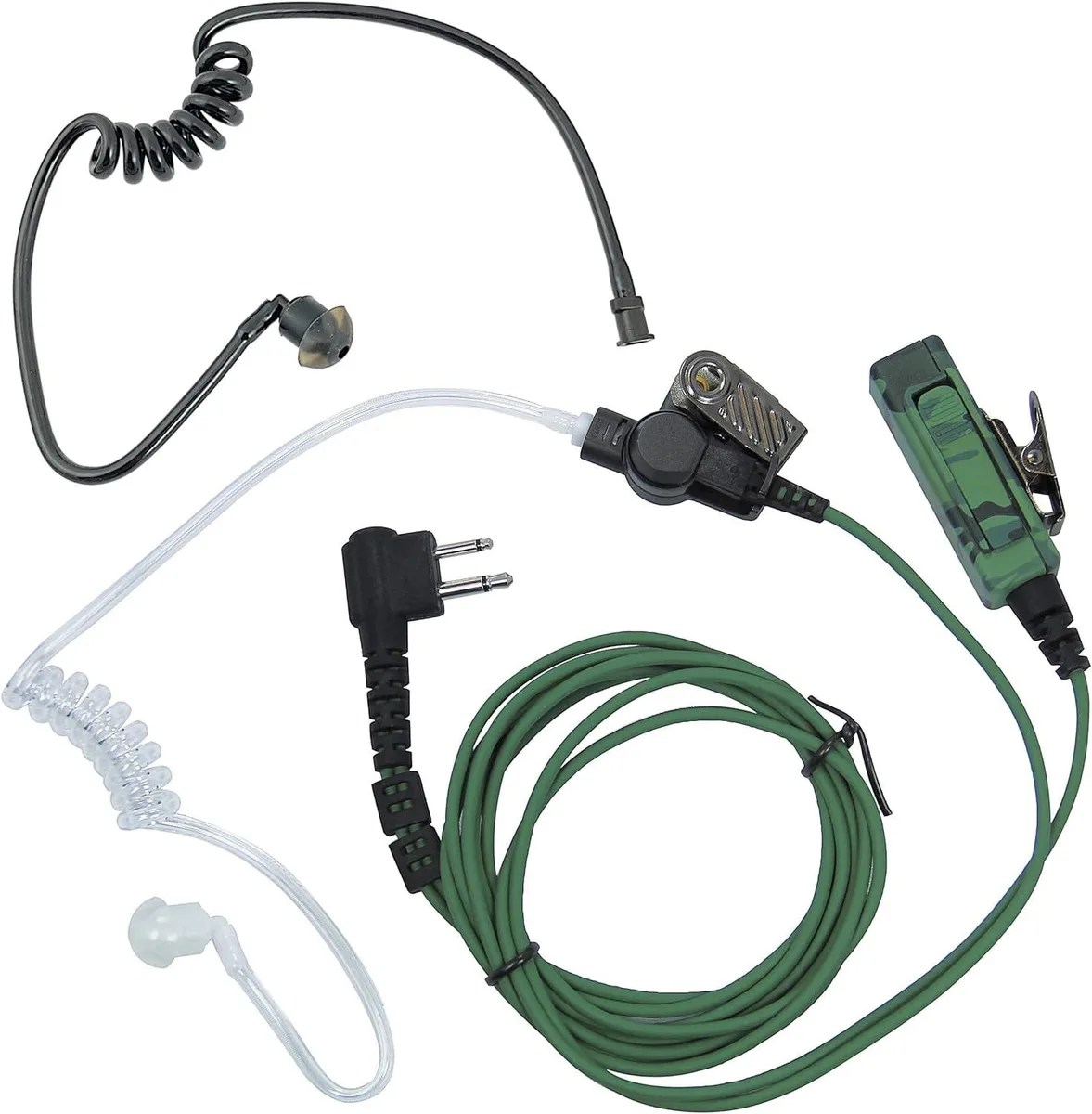 usbroway usbroway Camo Surveillance Headset Earpiece for Motorola 2-Pin Two-Way Radios — product photo
