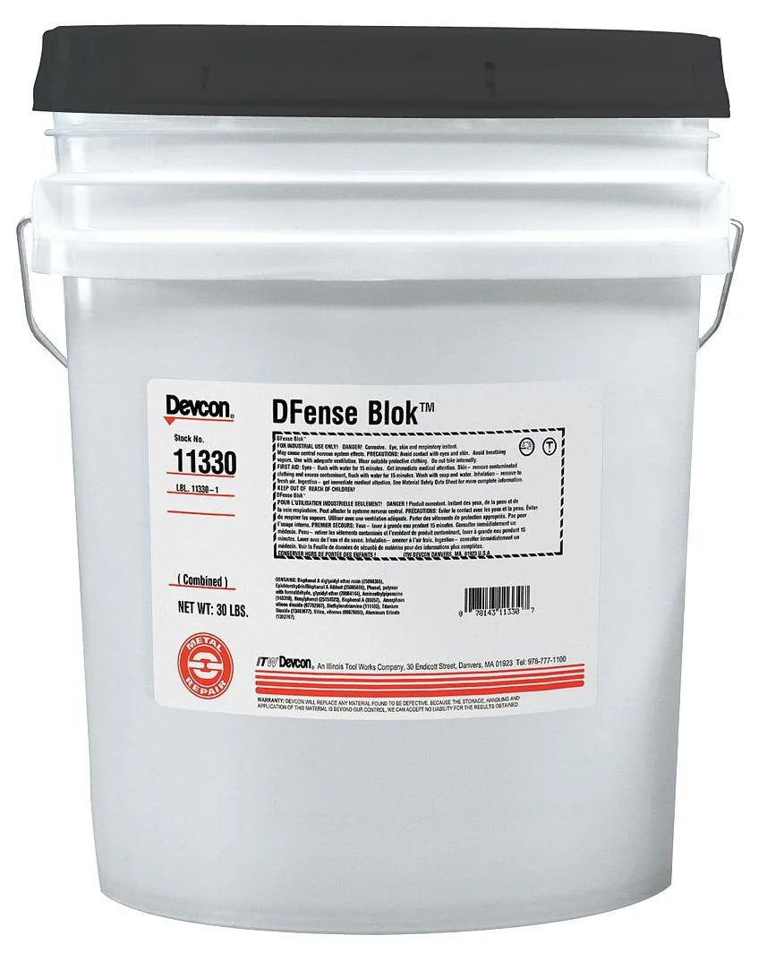 DEVCON DEVCON 11330 Epoxy Adhesive Gray Pail 25 min 50 sq in/lb — product photo
