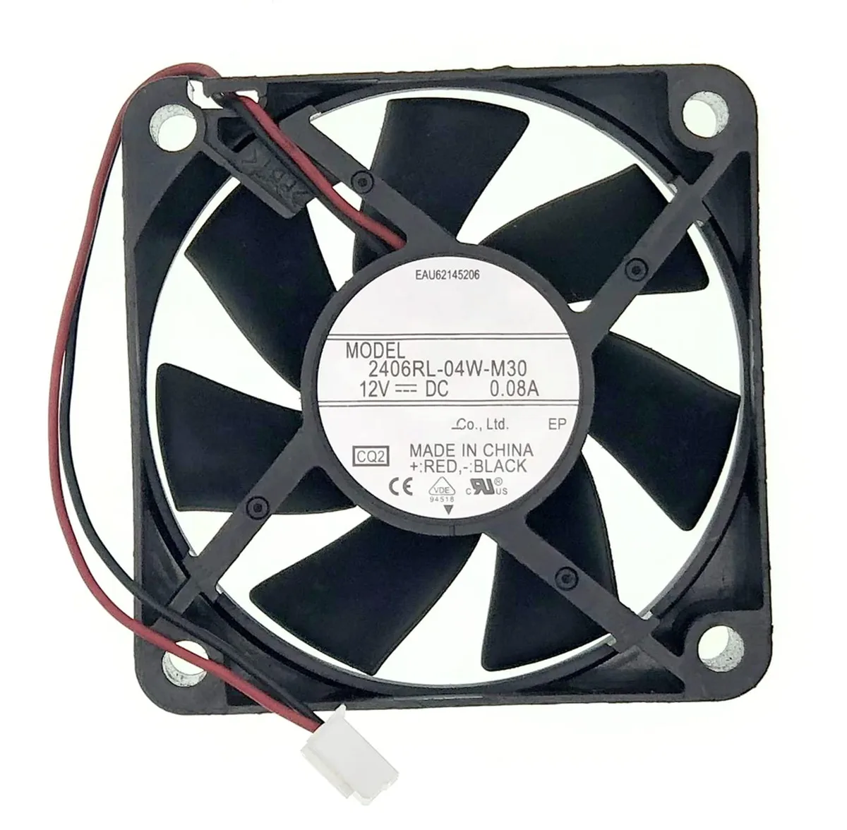 Vszerda Vszerda 2406RL-04W-M30 DC 12V 0.08A 60mm 6015 Cooling Fan — product photo