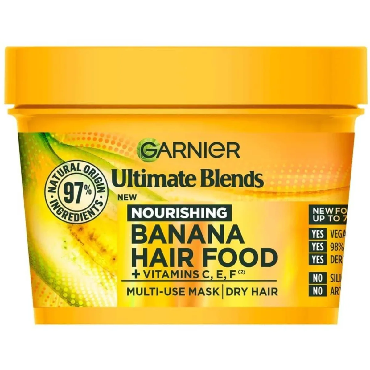 Garnier Garnier Ultimate Blends Hair Food Banana 3-In-1 Dry Hair Mask Treatment 13.7 Fl Oz skin care — product photo