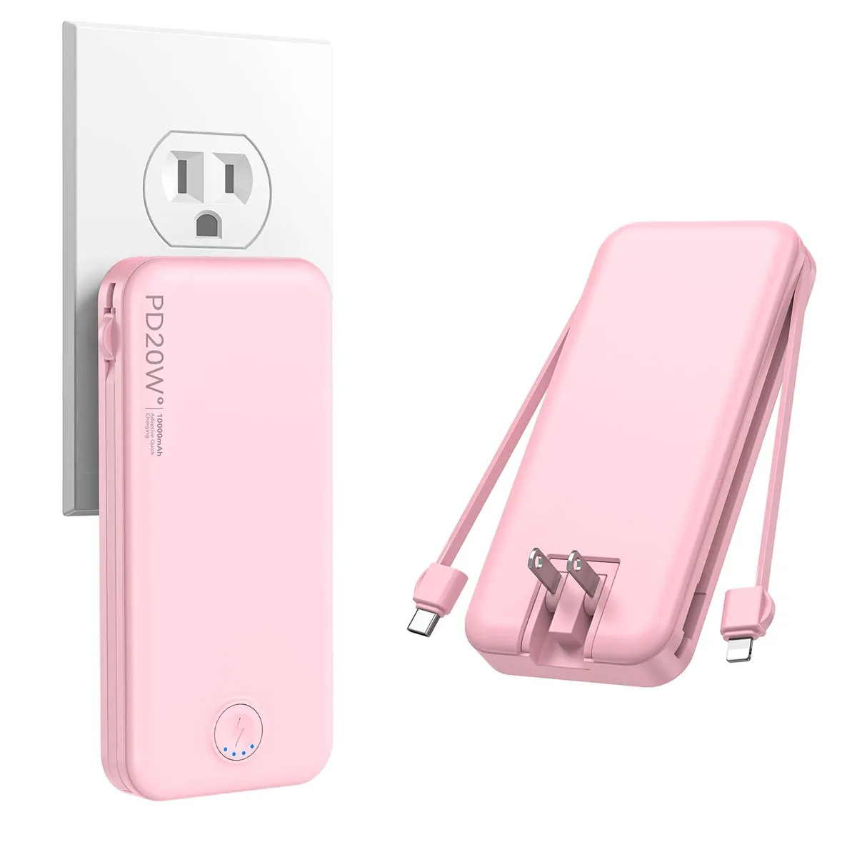  Nusyddy AC-02 10000mAh power bank Pink — product photo