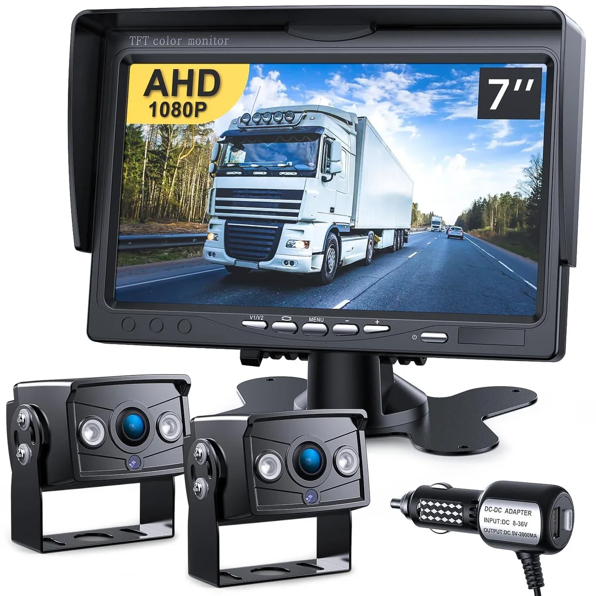 Adafruit Adafruit 7" 1080P Dual Camera Monitor Kit TZ102 2 in 1 accessory — product photo