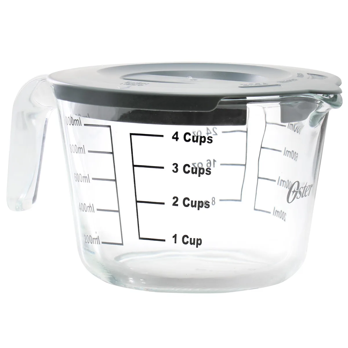 OSTER OSTER 510121085M 32oz Borosilicate Glass Measuring Cup with Snap-on Lid — product photo