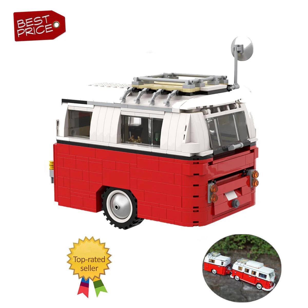 ZITIANYOUBUILD ZITIANYOUBUILD Caravan Trailer for 10220 T1 Camper Van Building Set — product photo