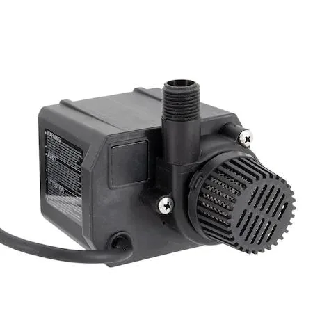 Black cylindrical submersible pump with 6 ft power cord