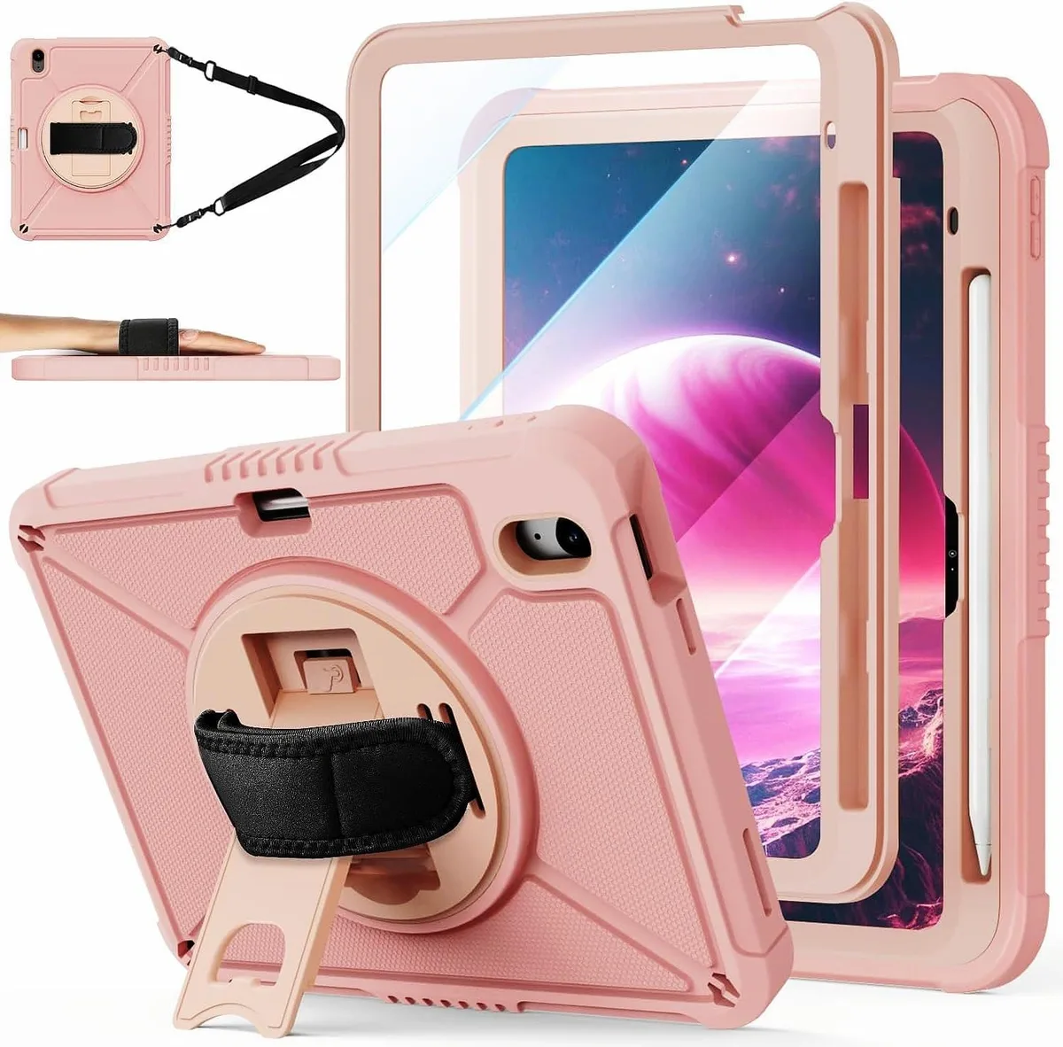 Leelbox Leelbox Rugged Protective Case for iPad 11/10.9 2025/2022 Pink — product photo