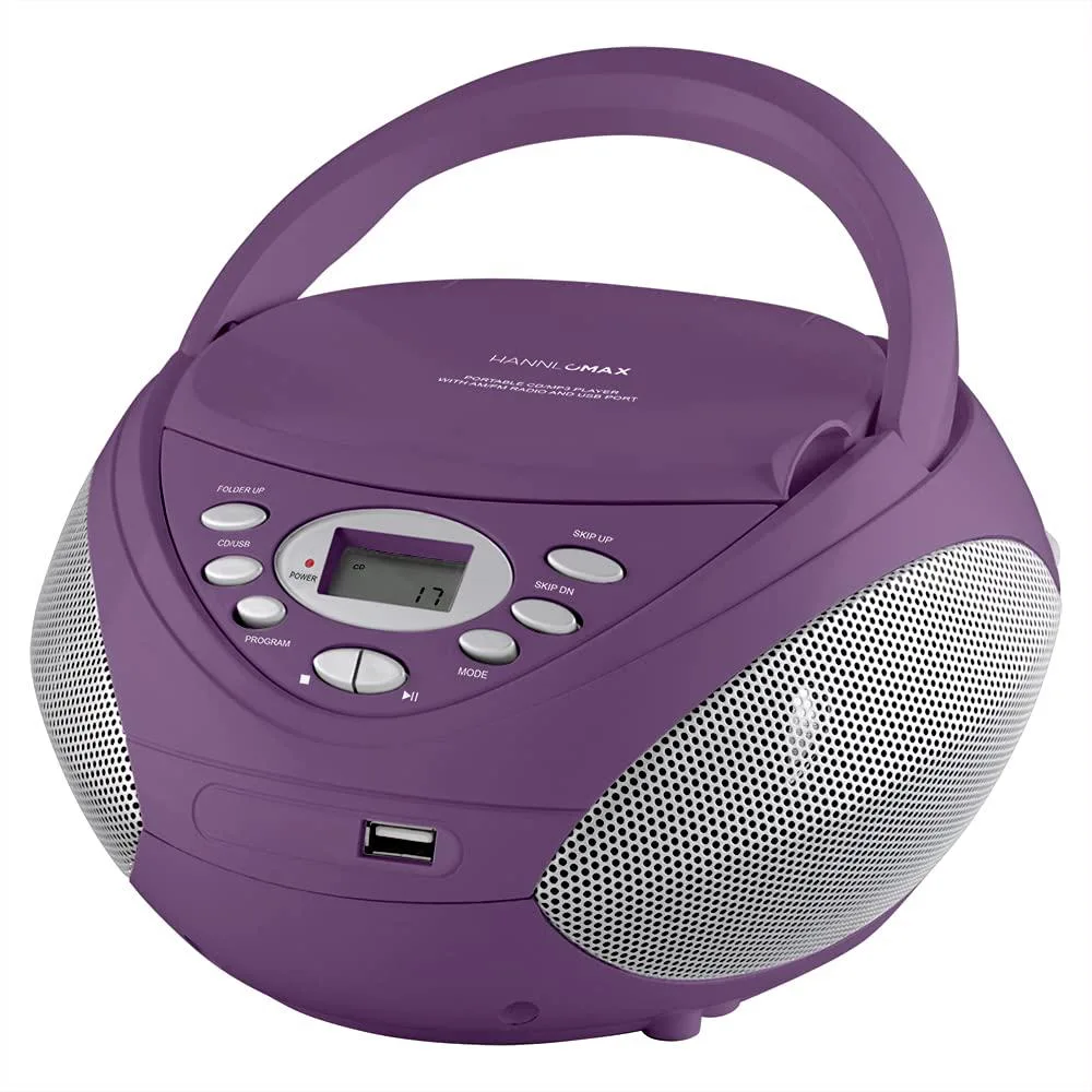  HANNLOMAX HX-326CD CD/MP3 Boombox Purple — product photo