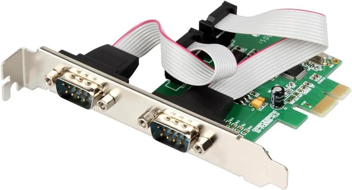 SMUGDESK SMUGDESK IO-PCE382-2S PCIe x1 2-Port DB9 RS232 Data Adapter — product photo