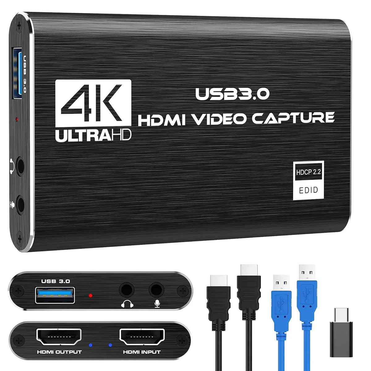KEHIPI KEHIPI 4K HDMI Capture Card 1080p 60 USB 3.0 Black — product photo
