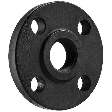 Zoro Select 2-1/2 inch threaded flange pipe flange black coated steel A105 Class 600