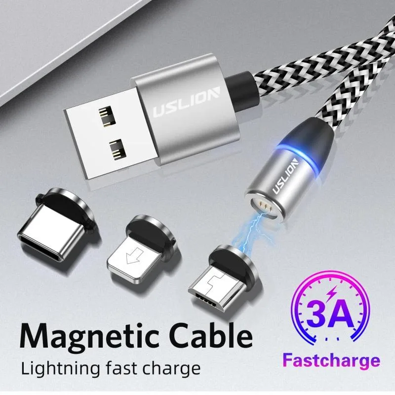 Hetai Tech Hetai Tech Magnetic Micro USB Cable LED 1 m 3.28 ft — product photo