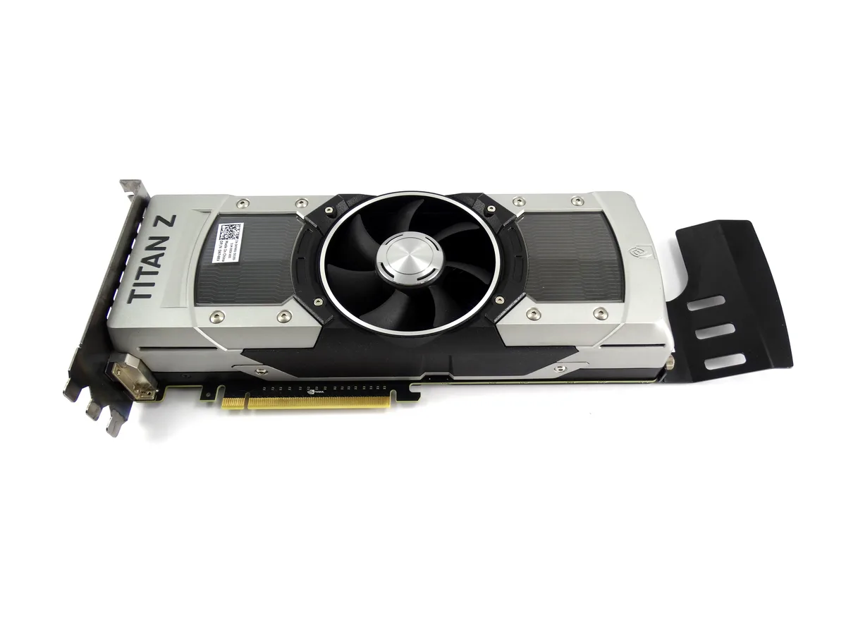 NVIDIA NVIDIA GeForce GTX Titan Z 12GB GDDR5 PCI Express 3.0 x16 workstation graphics card KF4RV — product photo
