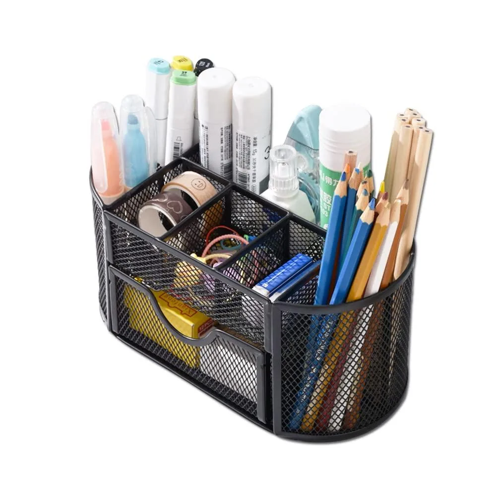  AUSTARK Desk Organizer 002 9 Compartments Drawer Black 8.6 x 4.3 x 4 inch — product photo