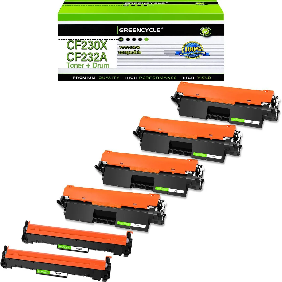 GREENCYCLE GREENCYCLE CF230X 30X &amp; CF232A 32A Toner Cartridge &amp; Drum 4+2 Pack — product photo