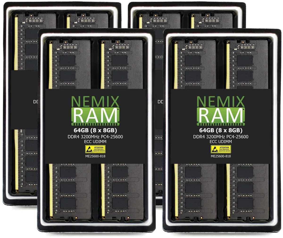 NEMIX RAM NEMIX RAM 64GB (8x8GB) DDR4 3200 ECC UDIMM CL22 memory upgrade — product photo