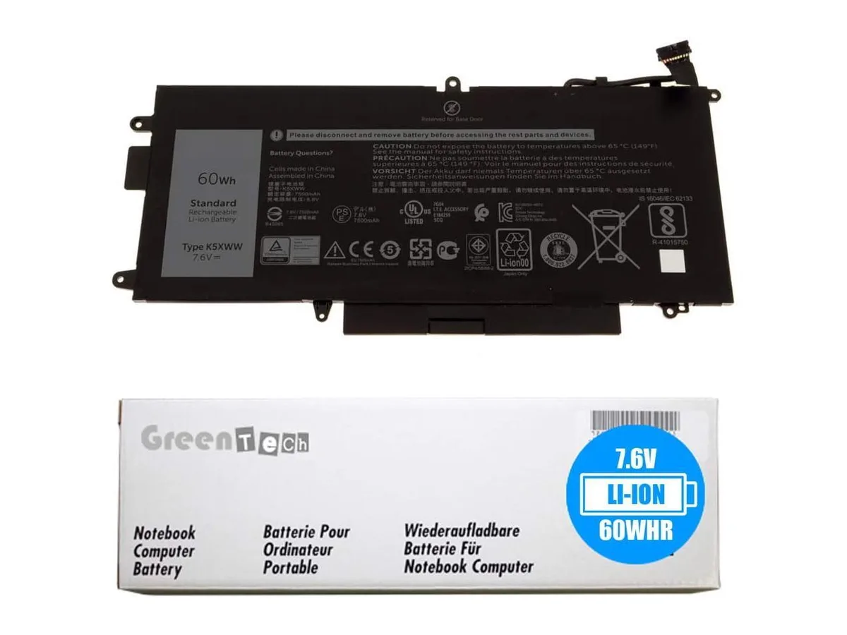 NShi NShi N18GG laptop battery 7.6V 60Whr 4 cell Dell Latitude 5289 7389 7390 2-in-1 — product photo