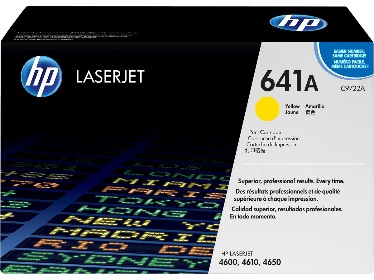 HP HP C9722A 641A Yellow Toner Cartridge 8000 Pages — product photo