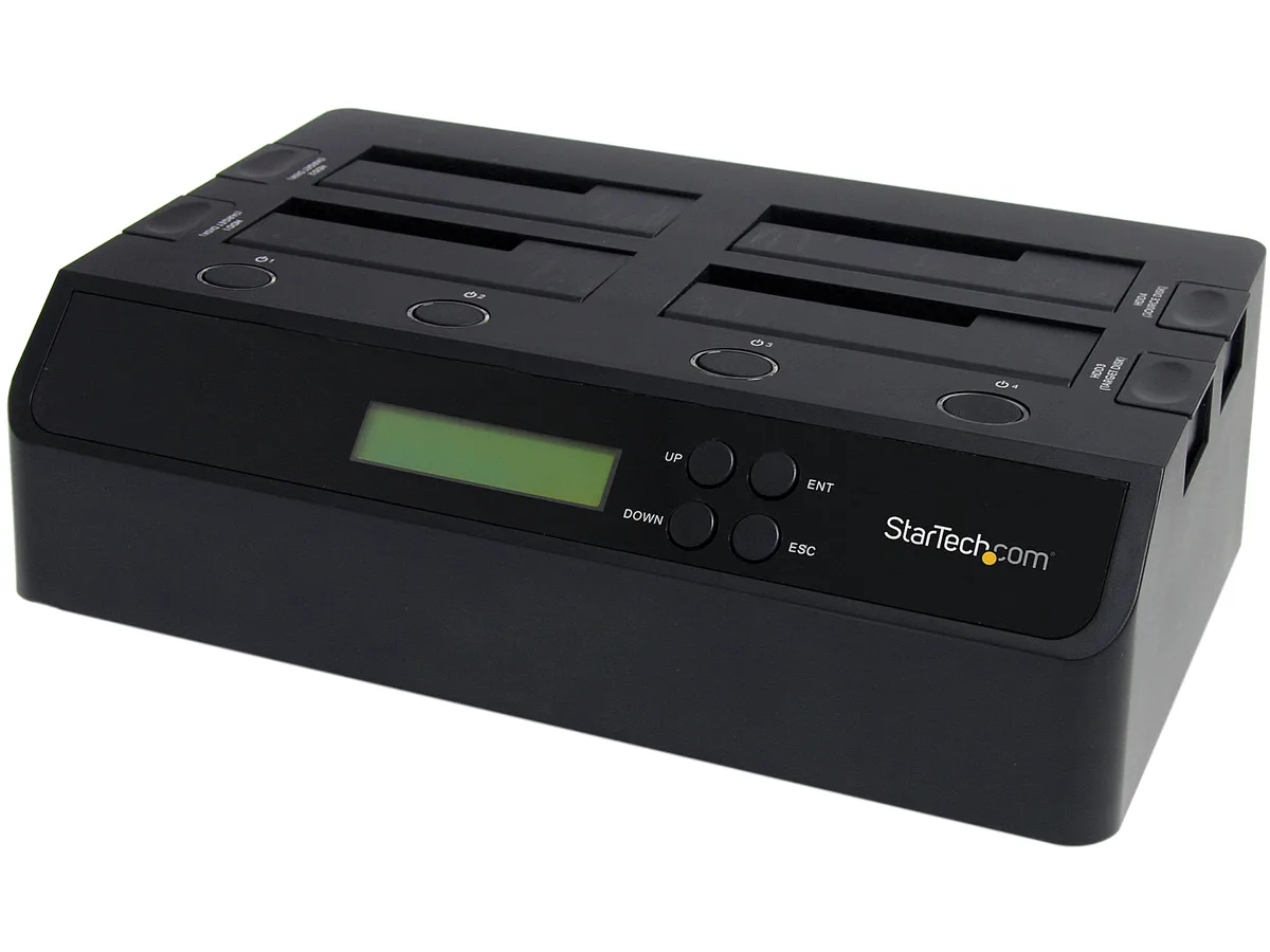 STARTECH STARTECH SATDOCK4U3RE 4 Bay USB 3.0 eSATA 1:3 SATA Hard Drive Duplicator Dock — product photo