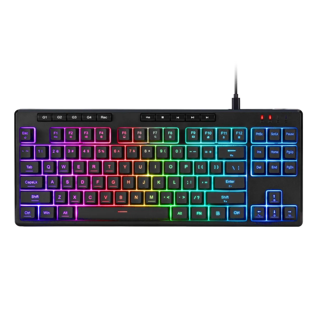  Redragon Shiva 87 K516 TKL Wired Membrane Gaming Keyboard 87 Keys 4 Macro Keys 26 Anti-Ghosting 16.8M RGB — product photo