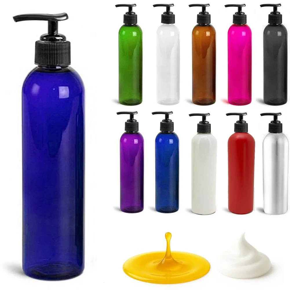 Vandue Corporation Vandue Corporation 8 oz Blue PET Bottle with Saddle Pump 7.5 — product photo
