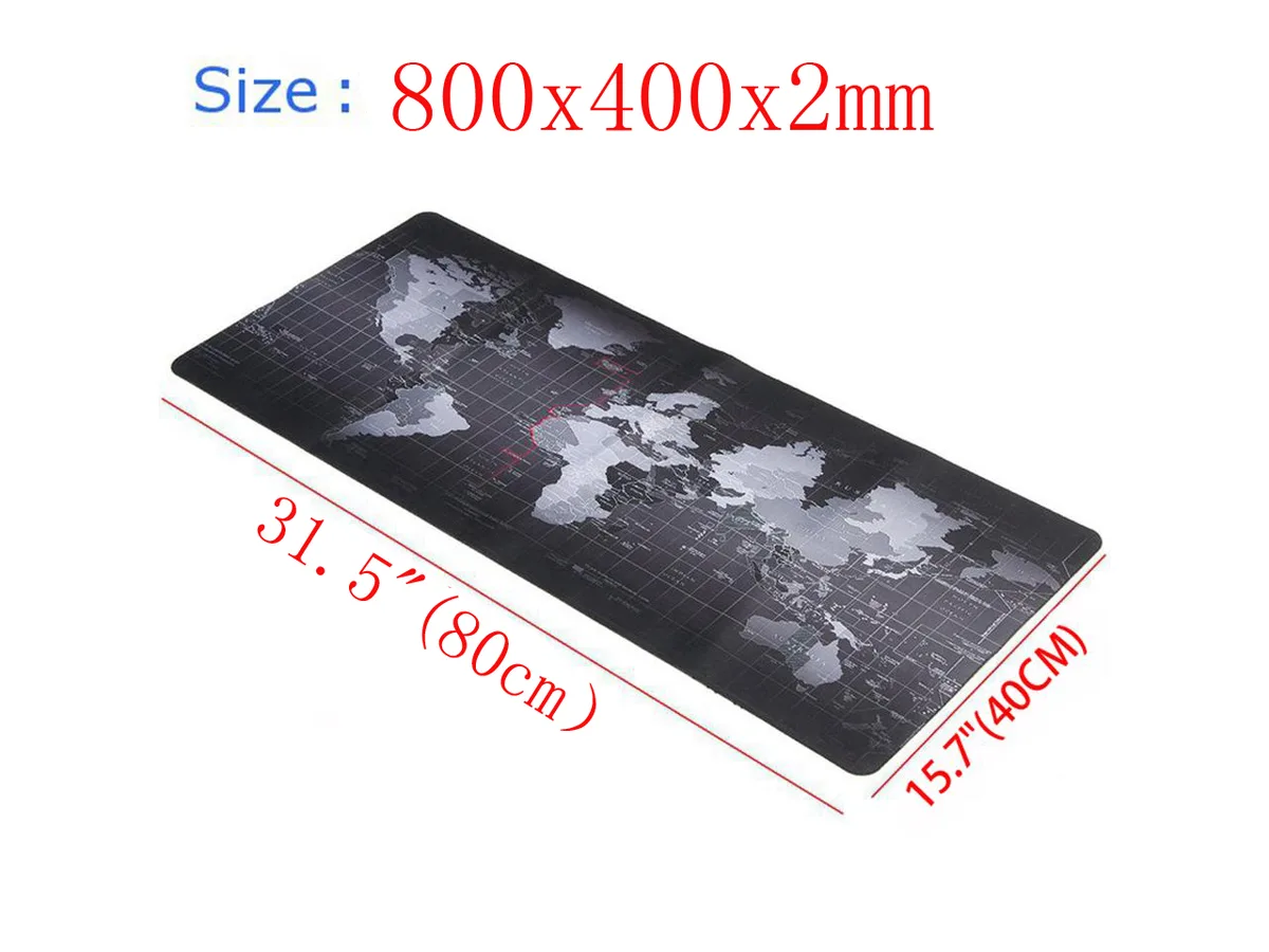 ESTONE ESTONE WorldMap XXL Mouse Pad 800×400×2mm Black World Map — product photo