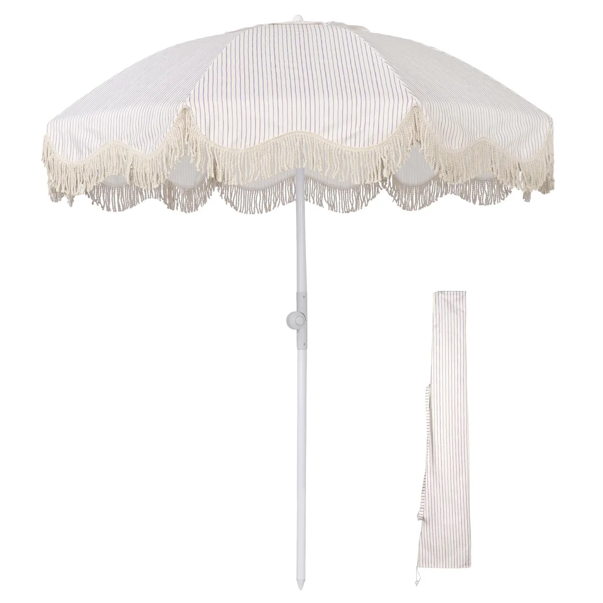 Yescom USA, Inc. Yescom USA, Inc. 07UMB060-F6-07S 6 ft patio umbrella, UV30+, purple stripe — product photo