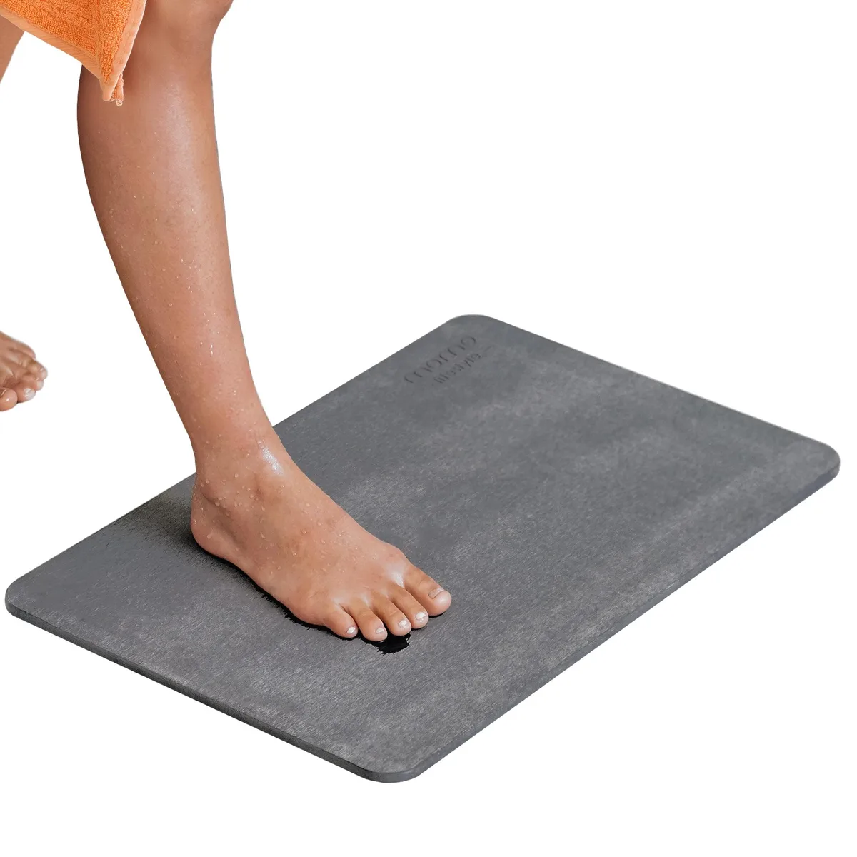 MOMO LIFESTYLE LLC MOMO LIFESTYLE LLC Drytomita Diatomaceous Earth Bath Mat Graphite Grey 24 x 15 x .4 Inches — product photo