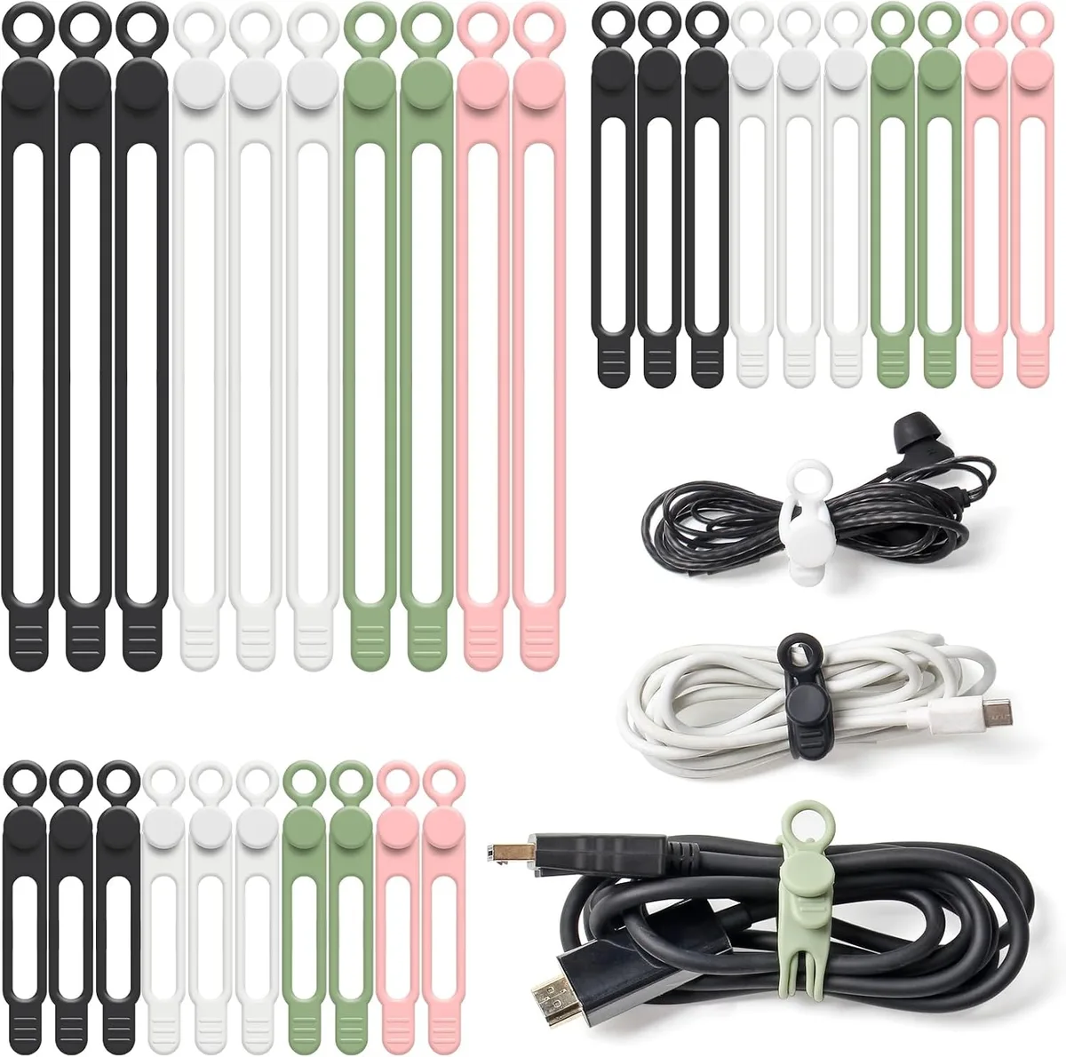 Ennovor Ennovor 30pc Silicone Cable Ties Accessory — product photo