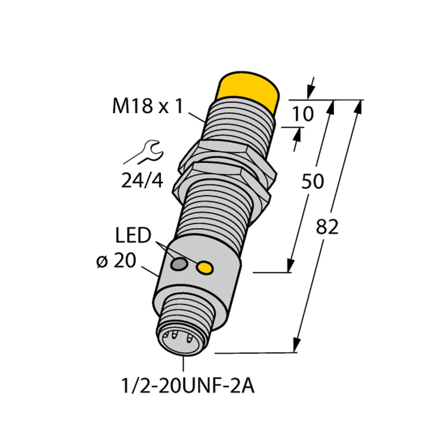 Turck Turck NI10-G18-RZ3X2-B3331 4330791 Inductive sensor M18 10mm 20-250VAC 10-300VDC NC 1/2" 85g — product photo