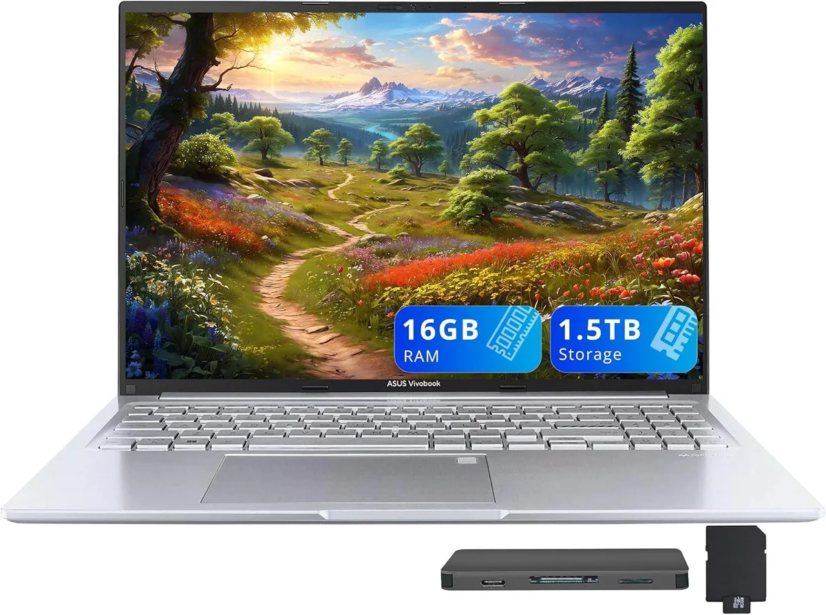 ASUS ASUS Vivobook 16" WUXGA Business Laptop Intel Core i9-13900H 16GB DDR4 512GB SSD Silver — product photo
