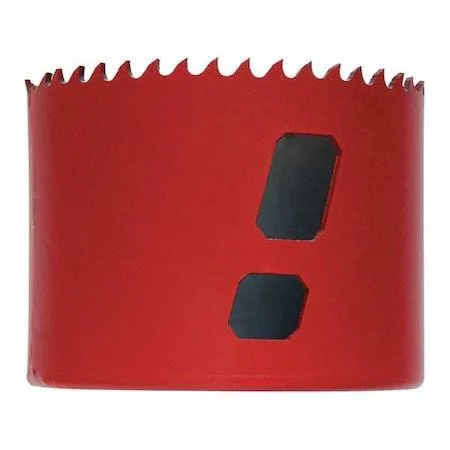 Silver bi-metal hole saw 2.75 inch diameter with side slot