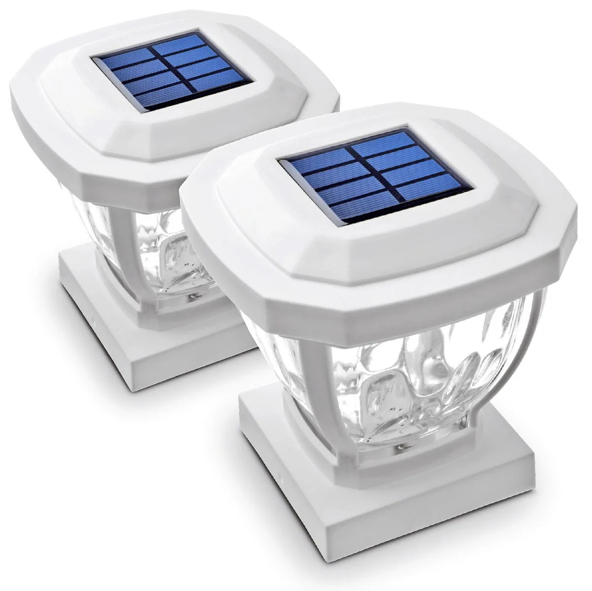 Home Zone Security Home Zone Security ELI1402V solar post light, white, 2-pack — product photo