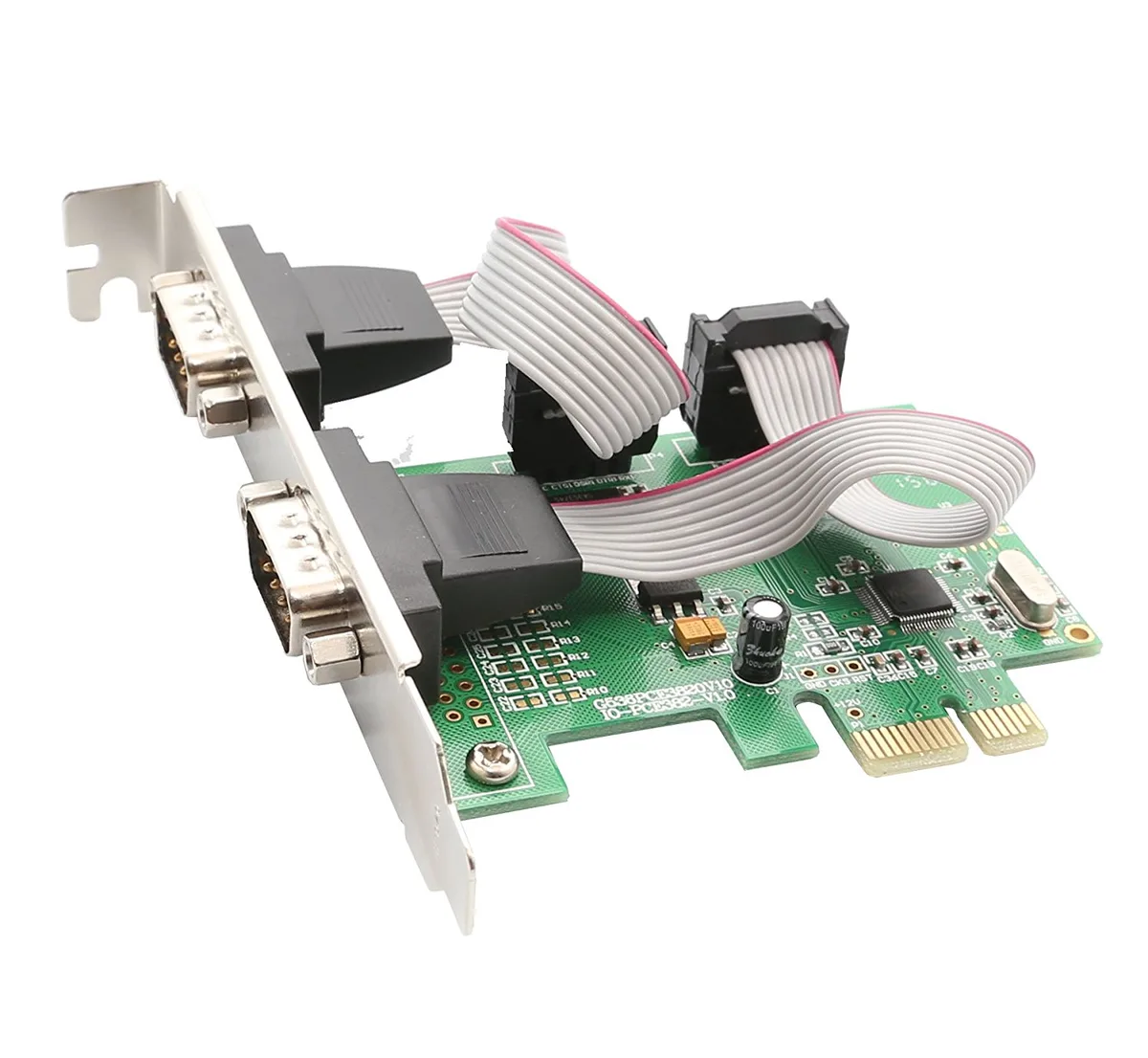 TeKit TeKit 2 Port Serial PCI-E 1.0 x1 Expansion Card — product photo