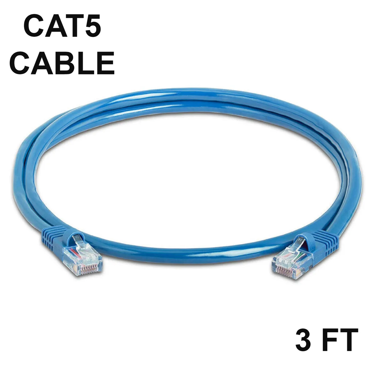 SatelliteSale SatelliteSale 3 ft Cat5 Ethernet cable Light Blue shielded — product photo