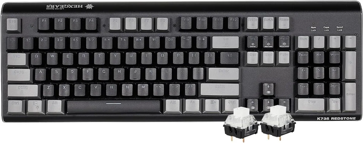 TUKO TUKO GK735 Wired Mechanical Gaming Keyboard Kailh Box White 104 Keys Aluminium RGB — product photo