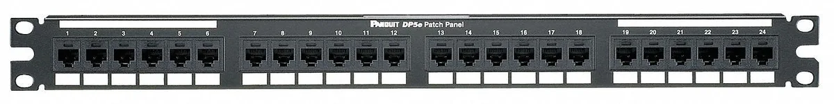 Panduit Panduit DP24688TGY 24-port Cat6 patch panel 1U rack-mount — product photo