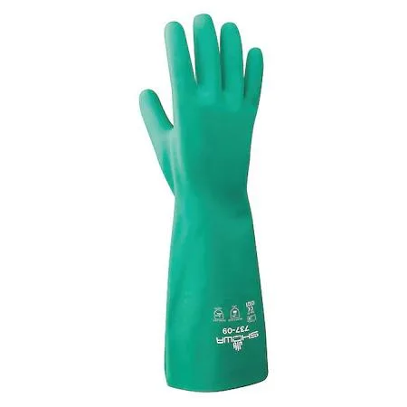 Showa Best Glove Showa Best Glove 737-07 Nitrile Chemical Resistant Gloves 15 in 22 mil Green Size 7 PPE — product photo