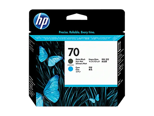 HP HP 70 (C9404A) Printhead Matte Black and Cyan — product photo