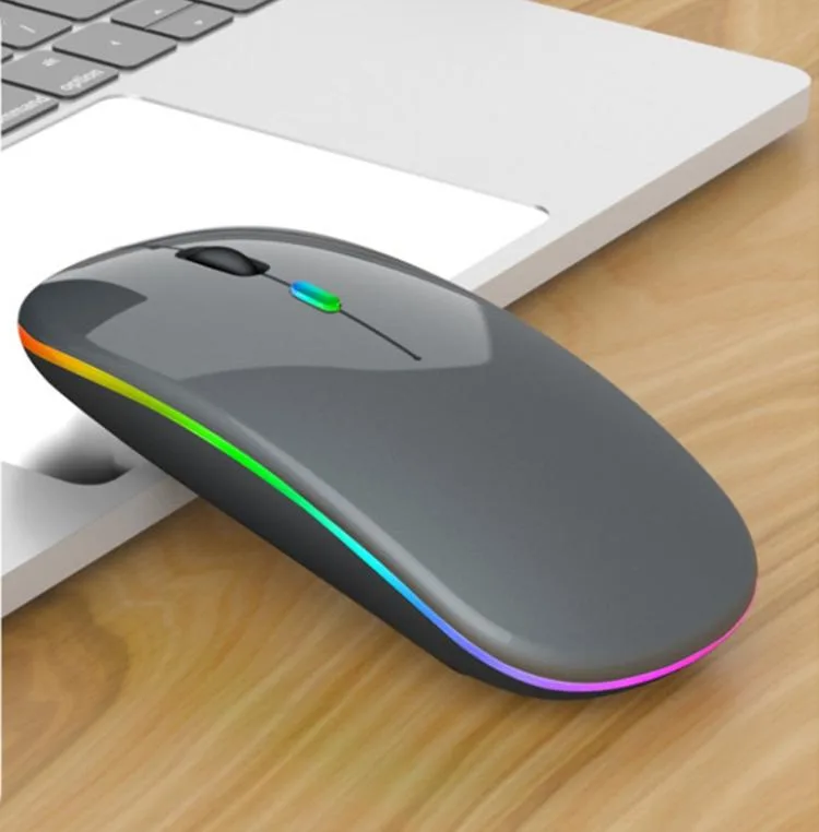 allentian allentian 3-Key RGB Backlit Mini Wireless Mouse Grey 800 1200 1600 DPI 2.4G Bluetooth 500mAh — product photo