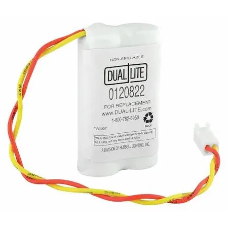 Hubbell Incorporated Hubbell Incorporated Dual-Lite Batt-Pack 2-Cell AA 600mAh 2.4V Nickel Cadmium Battery Light Kit — product photo