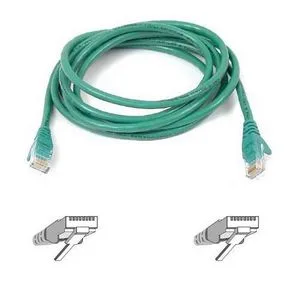 Belkin Belkin A3L791-15-GRN-S Cat5E network ethernet cable 15 ft green — product photo