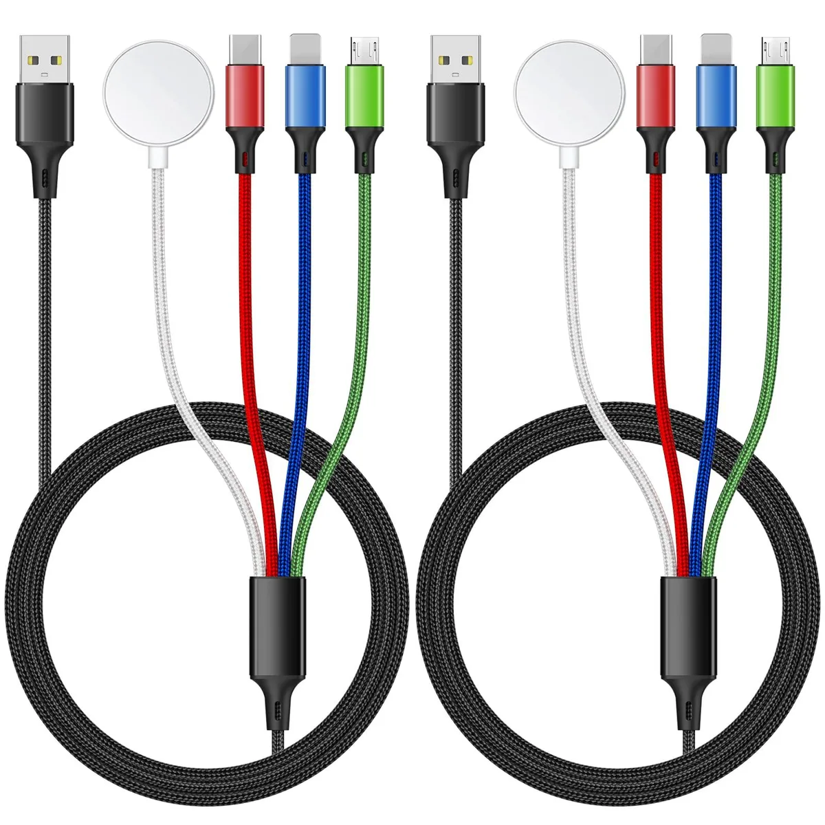  Amasuki Samsung Gala 4-in-1 Multi Charging Cable 5ft 2-Pack — product photo