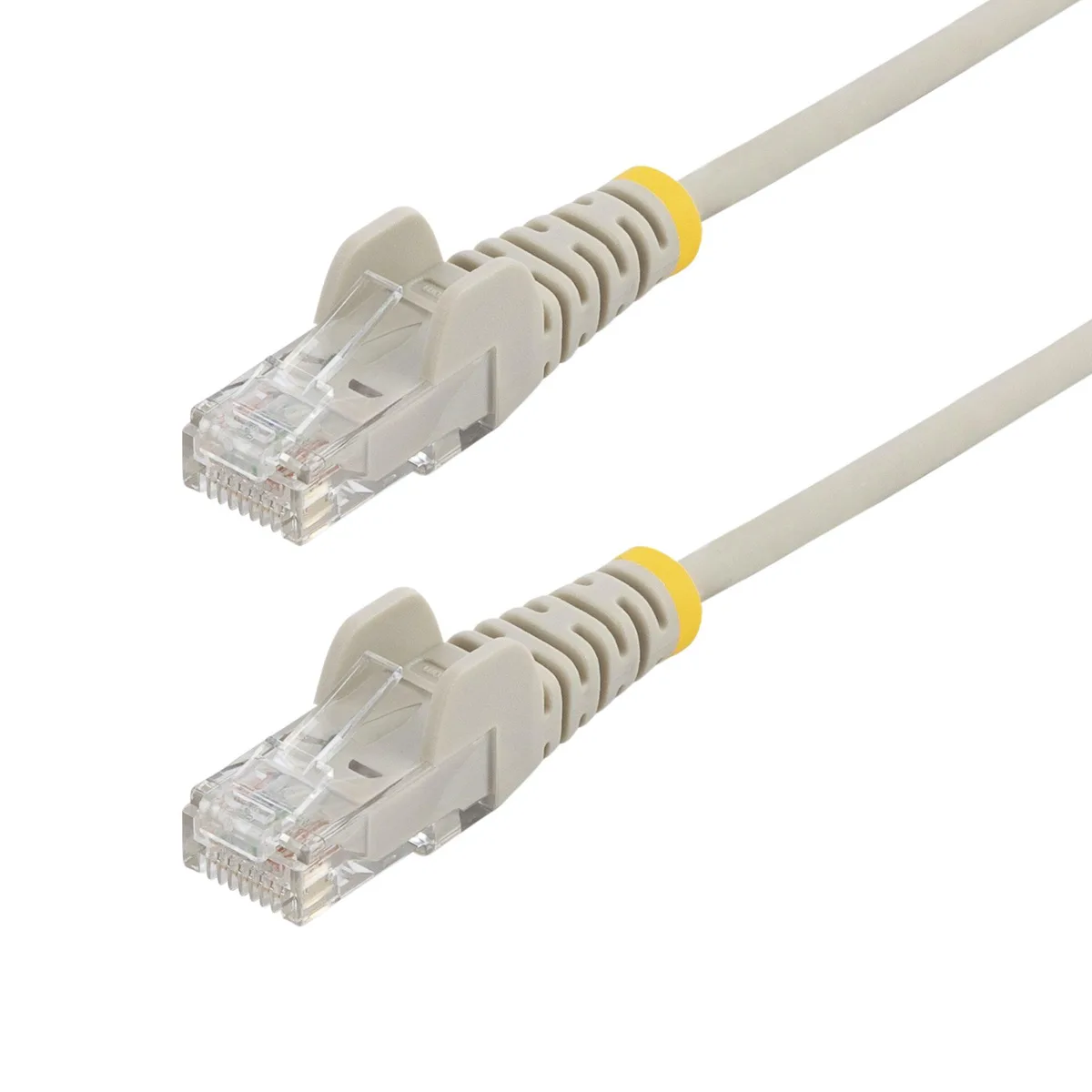 Gray slim Cat6 Ethernet cable 15ft with snagless RJ45 connectors