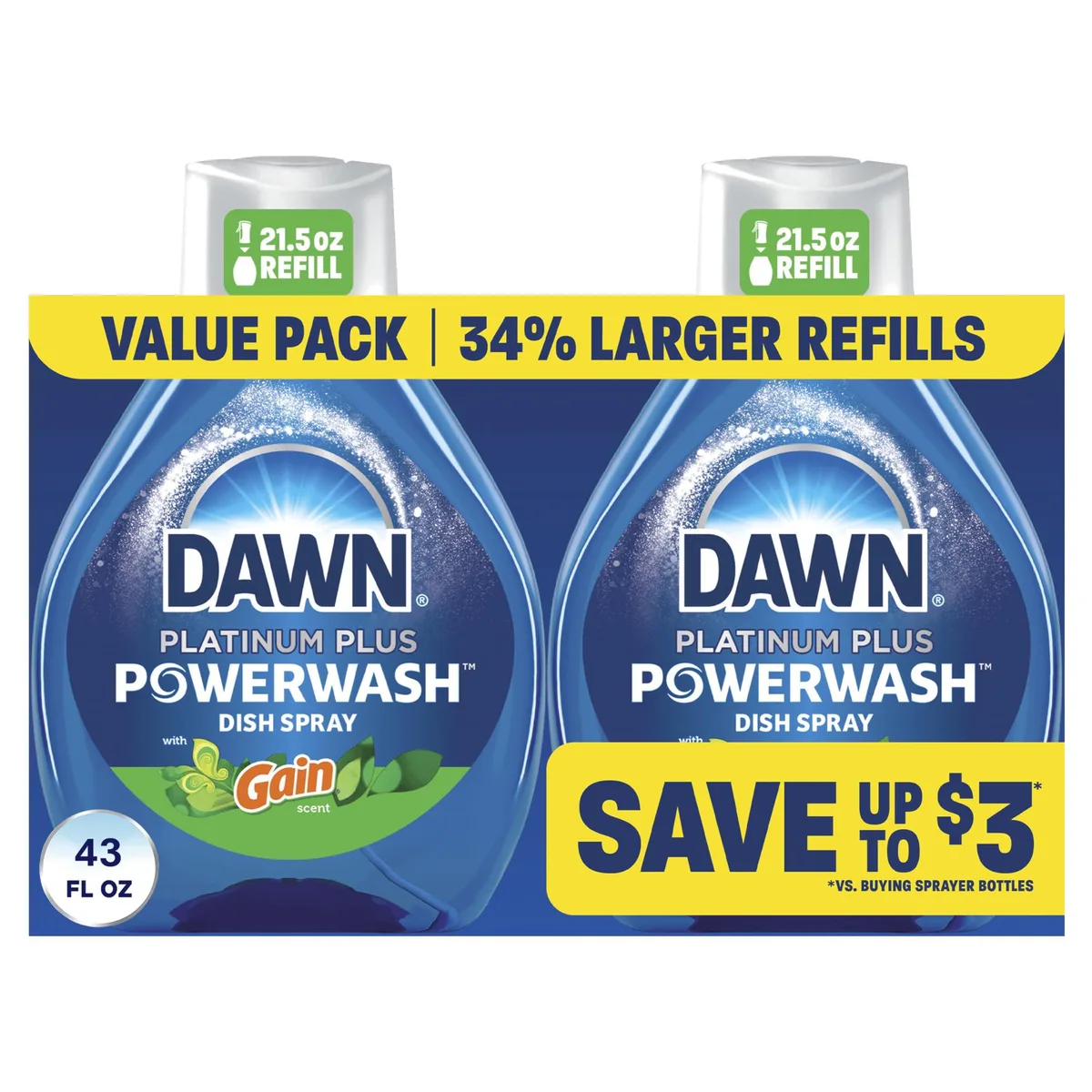  Metra 30772127865 Powerwash Gain Original Dish Spray 43 Fl Oz 2 Refills — product photo