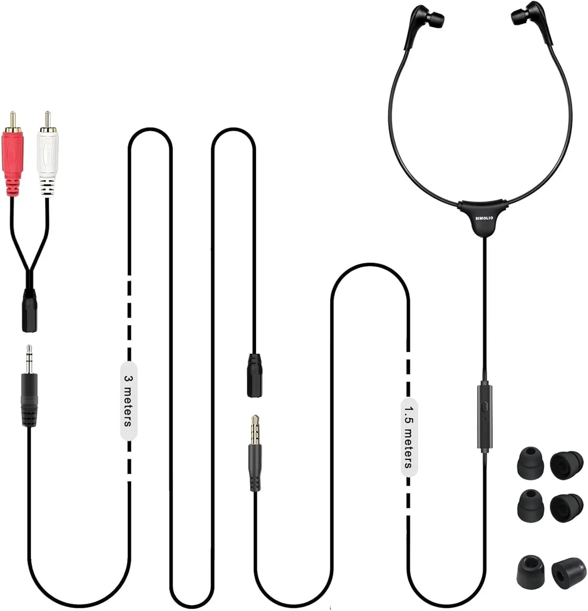 Brainwavz Brainwavz SM-901TV Wired TV Earphone 14.9ft Cable — product photo