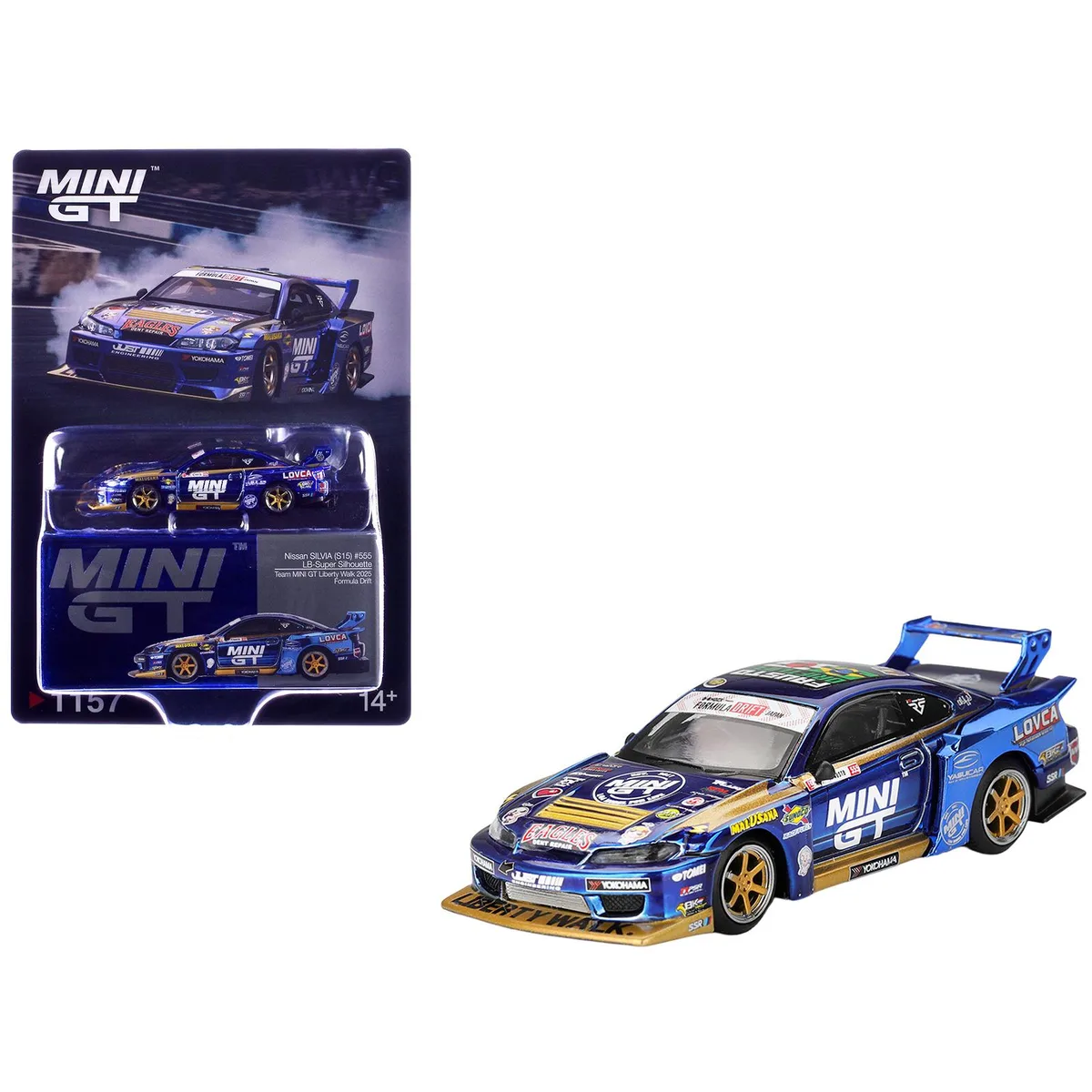 True TrueScale Miniatures Nissan Silvia S15 LB Super Silhouette #555 1/64 2025 — product photo