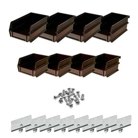 TRITON PRODUCTS LLC TRITON PRODUCTS LLC 028-BR Polypropylene Bin Kit Brown 8 pcs — product photo