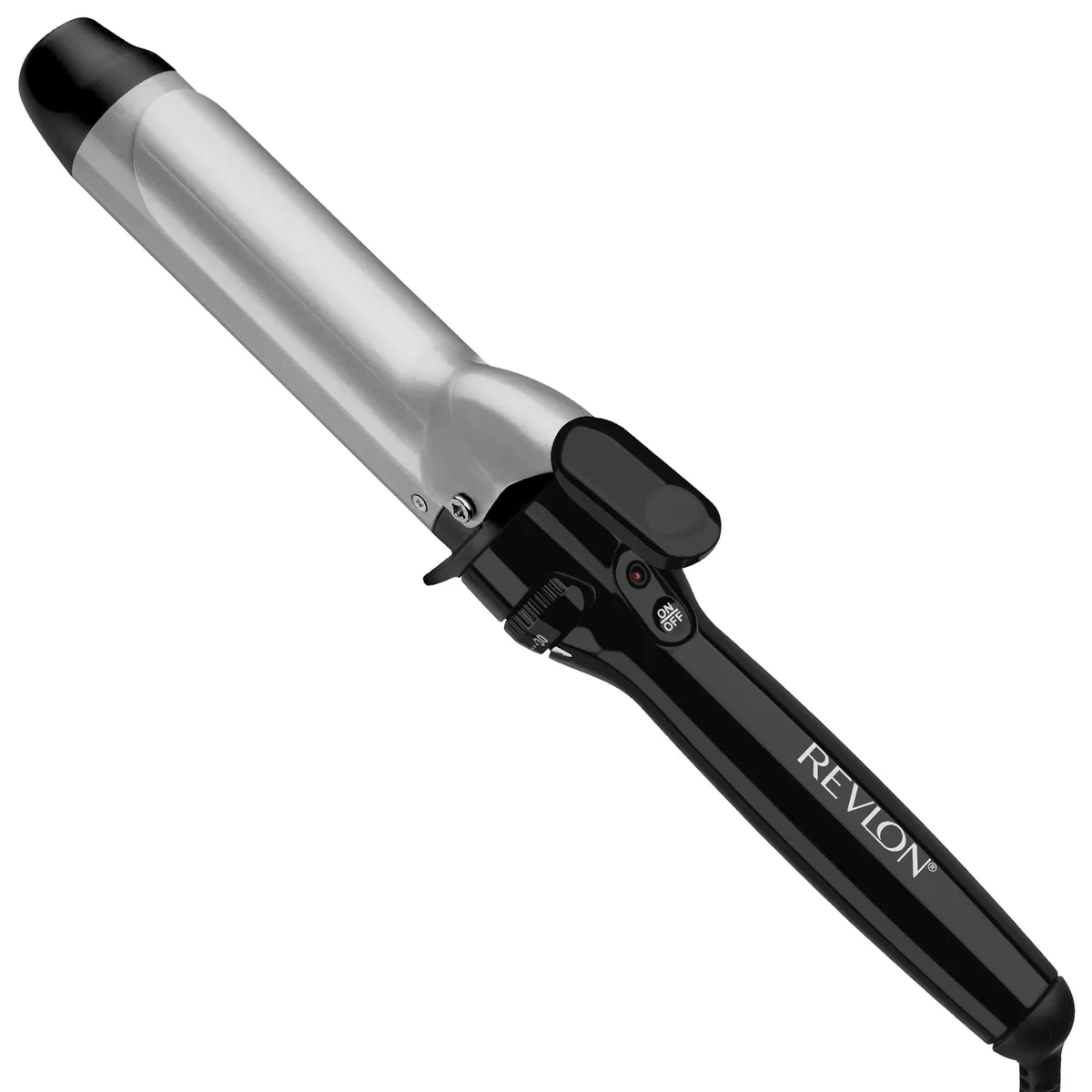 Revlon RV050 triple ceramic curling iron, black and silver finish