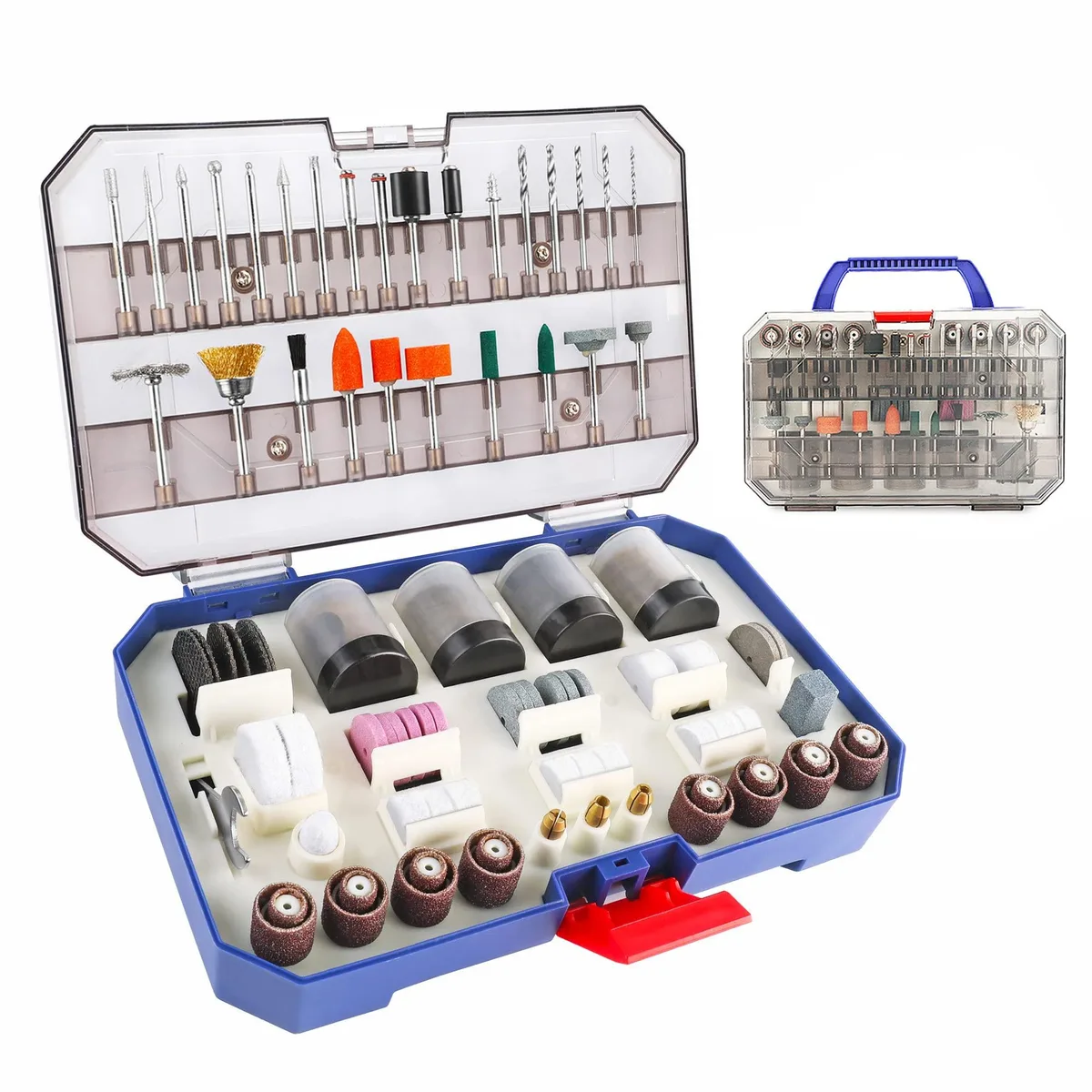Olympia Tools 306-piece rotary accessory kit in plastic storage case