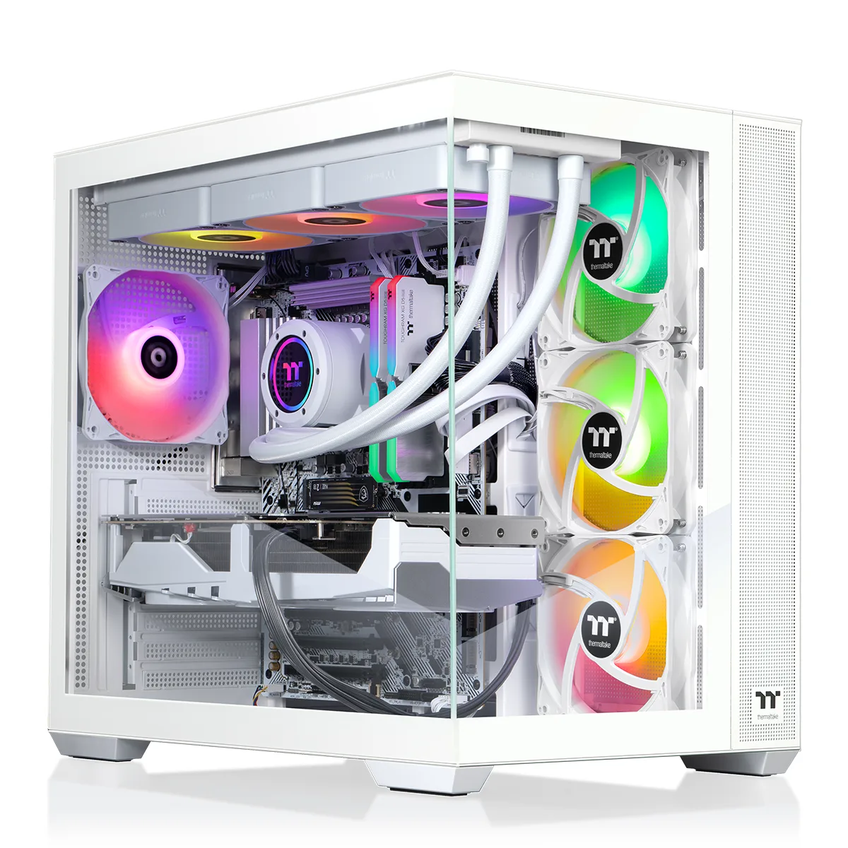 Thermaltake Thermaltake N38S-B850-97X-LCS gaming PC Ryzen 7 9800X3D 32GB DDR5 2TB Radeon RX 9070 XT — product photo